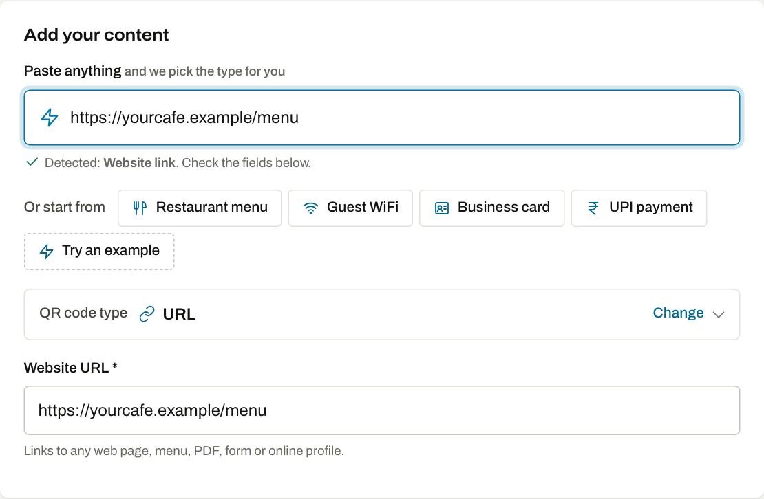 The PloraKit generator recognising a pasted link and filling in the website URL field